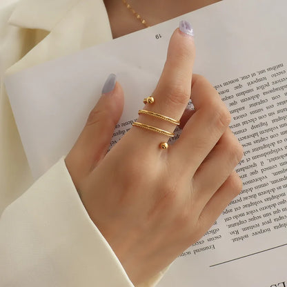 Titanium steel edge ring with unique texture