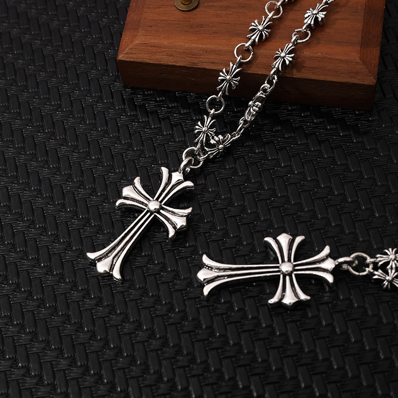 Cross necklace Kroos star pendant