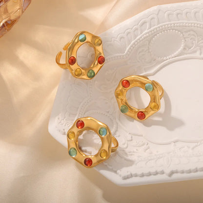 Titanium steel glass bead ring with ambient atmosphere